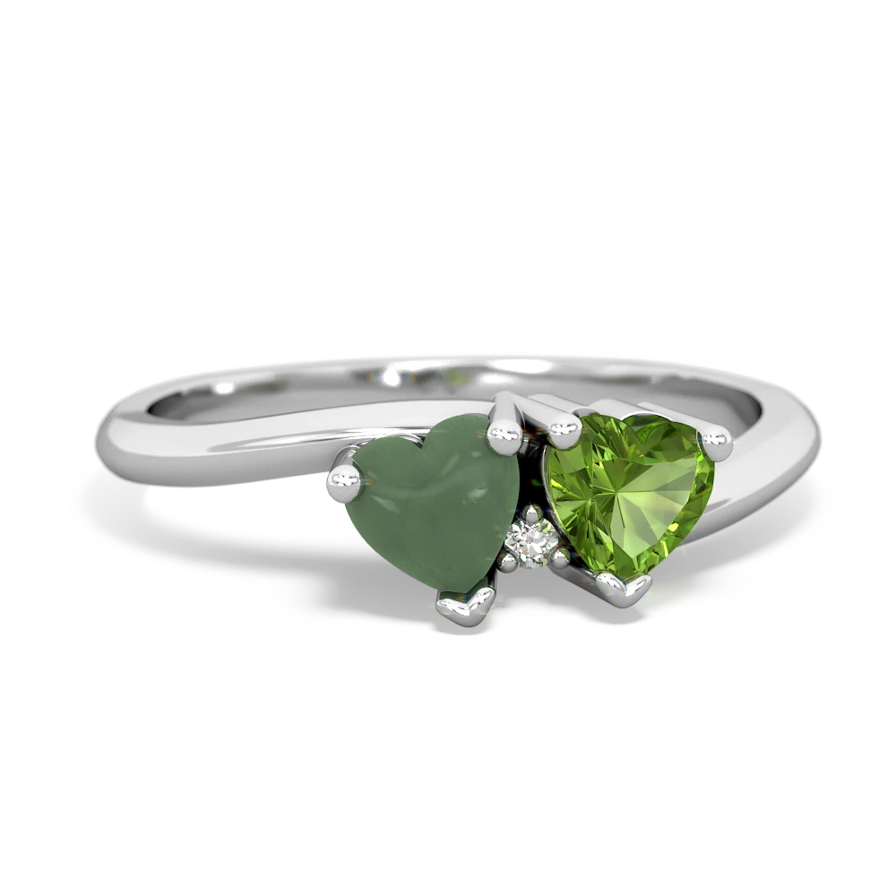 Jade Sweethearts 14K White Gold ring R5260