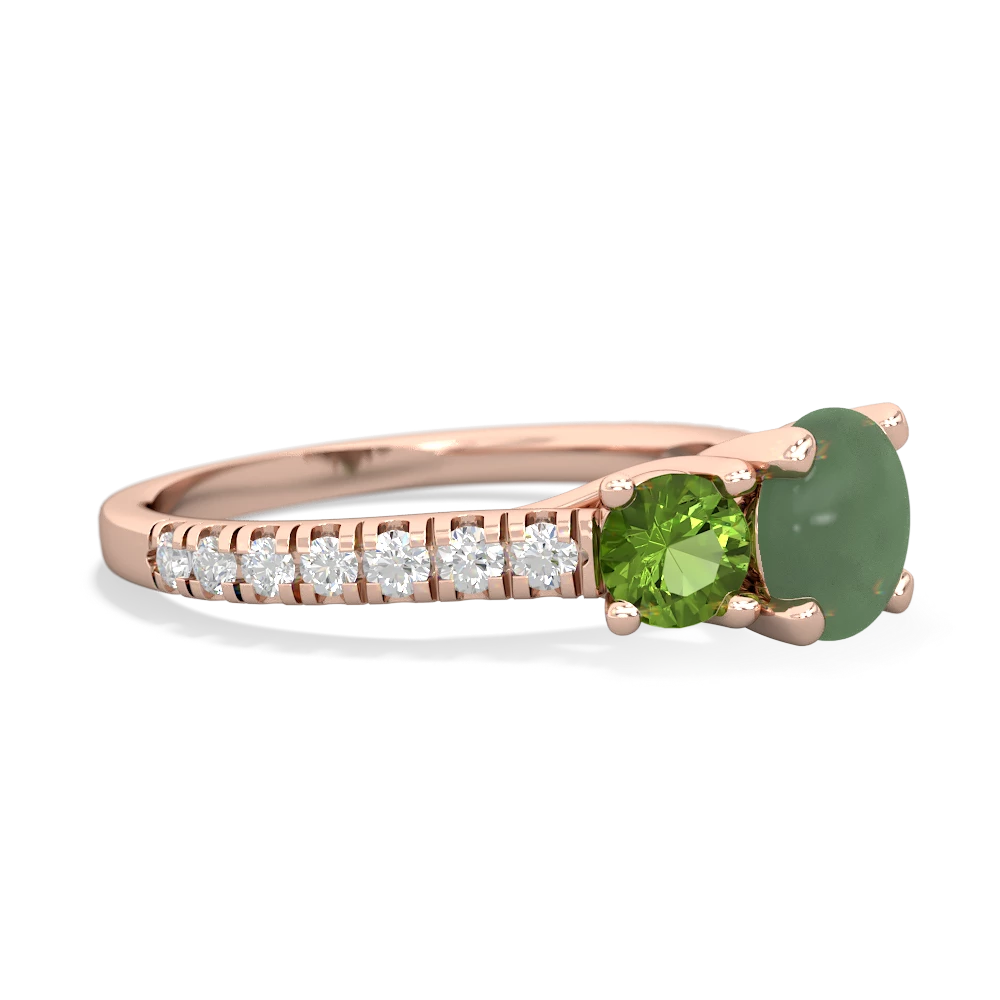 Jade Pave Trellis 14K Rose Gold ring R5500