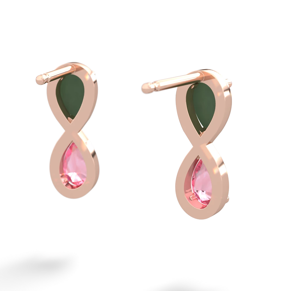 Jade Infinity 14K Rose Gold earrings E5050