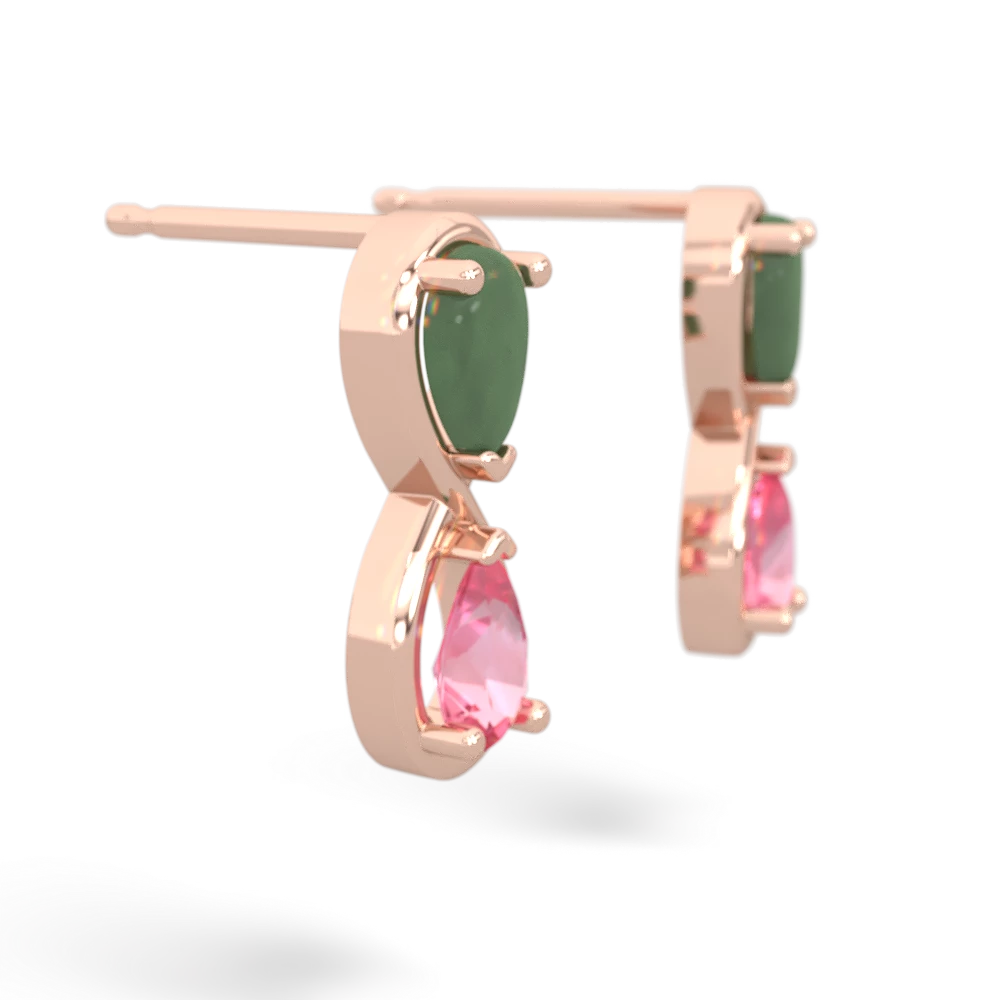 Jade Infinity 14K Rose Gold earrings E5050