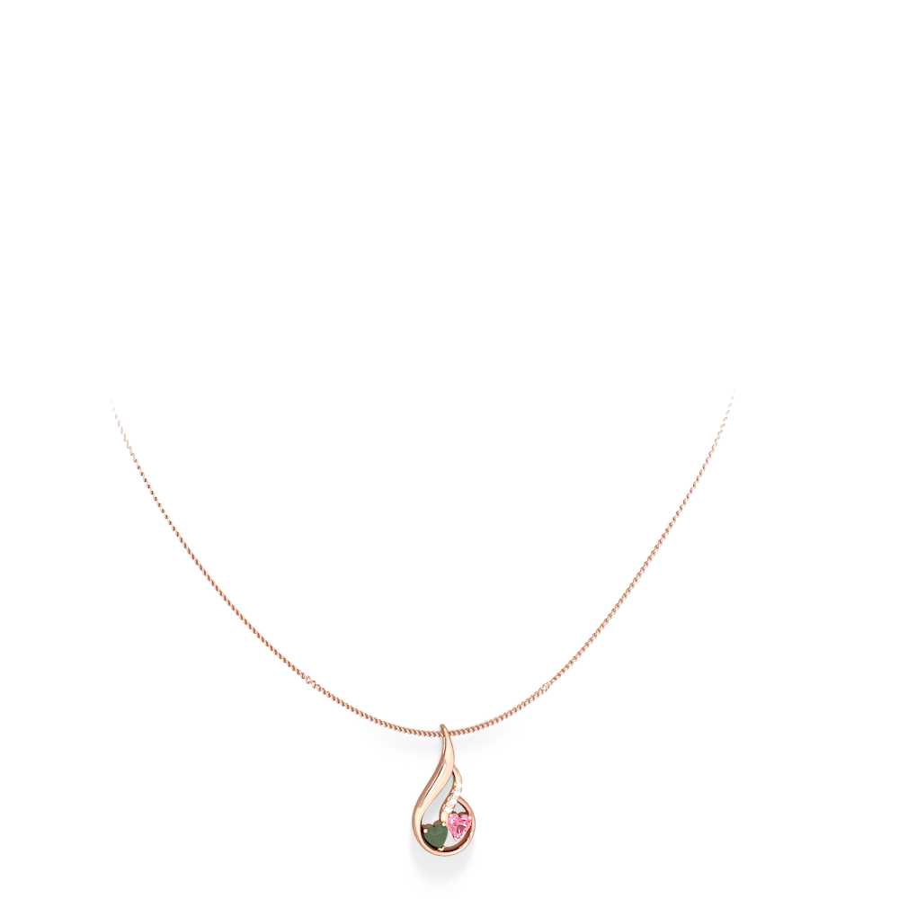 Jade Keepsake Curves 14K Rose Gold pendant P5450