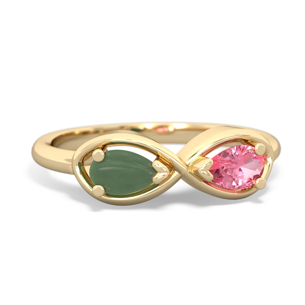 Jade Infinity 14K Yellow Gold ring R5050