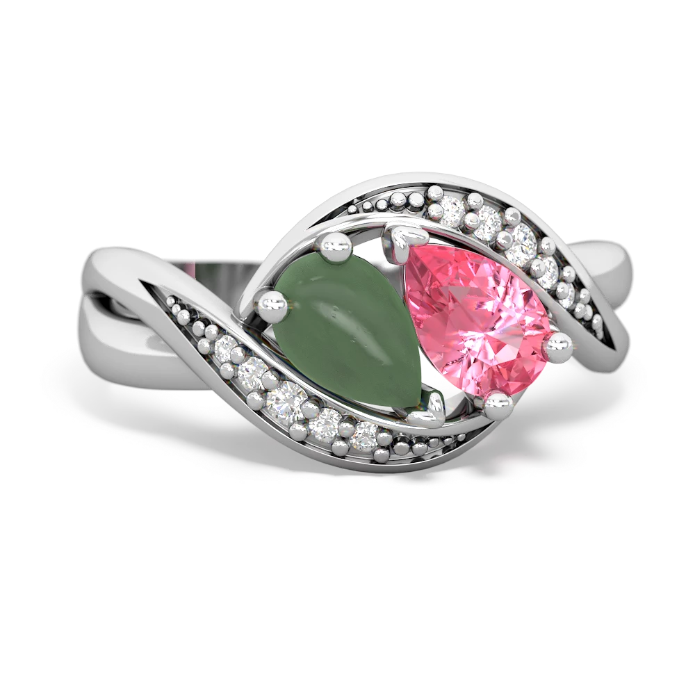 Jade Summer Winds 14K White Gold ring R5342