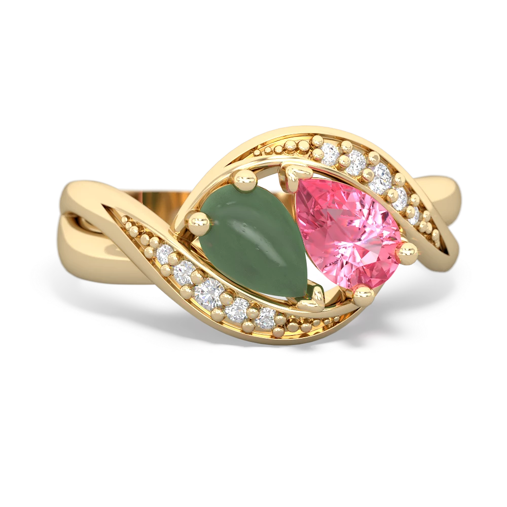 Jade Summer Winds 14K Yellow Gold ring R5342