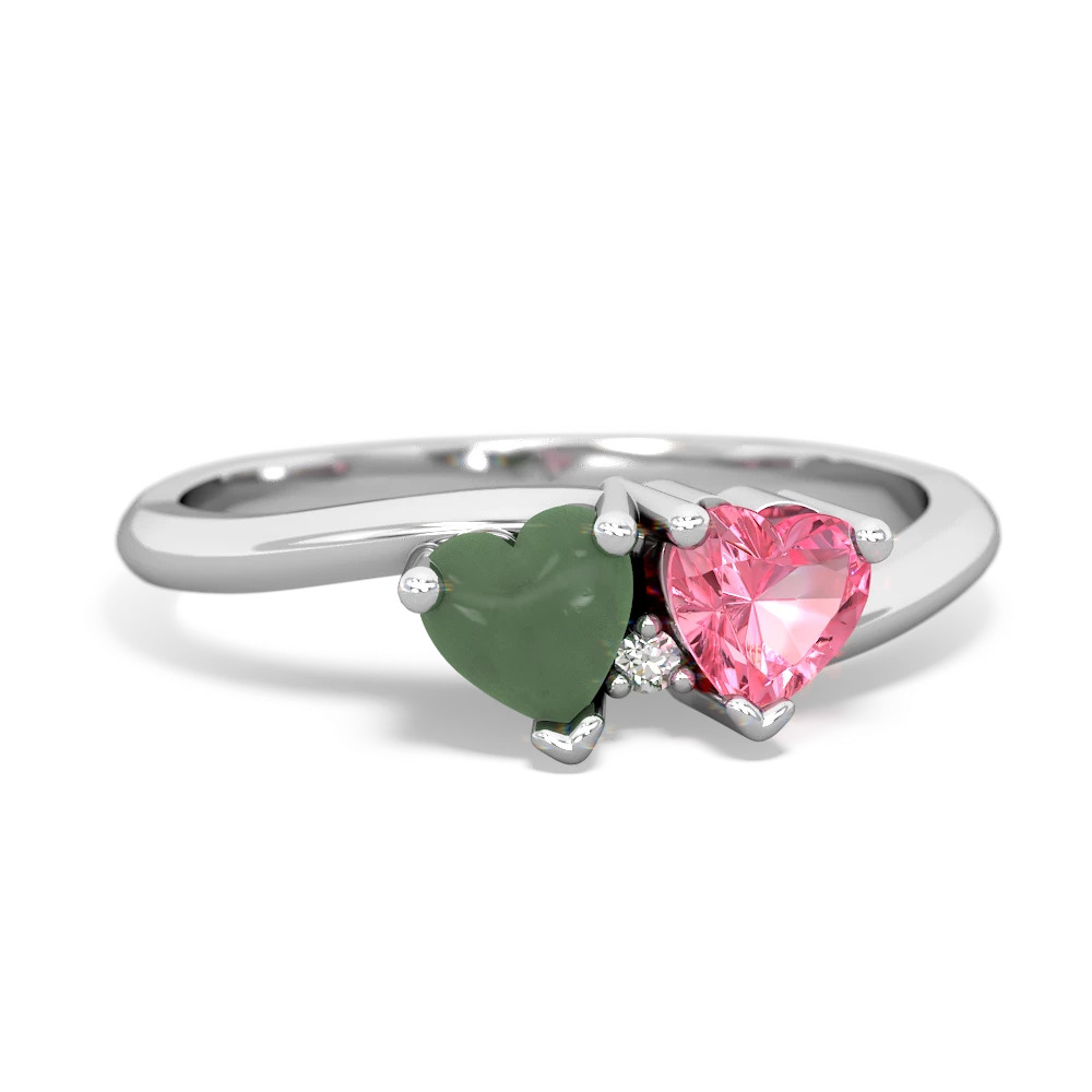 Jade Sweethearts 14K White Gold ring R5260