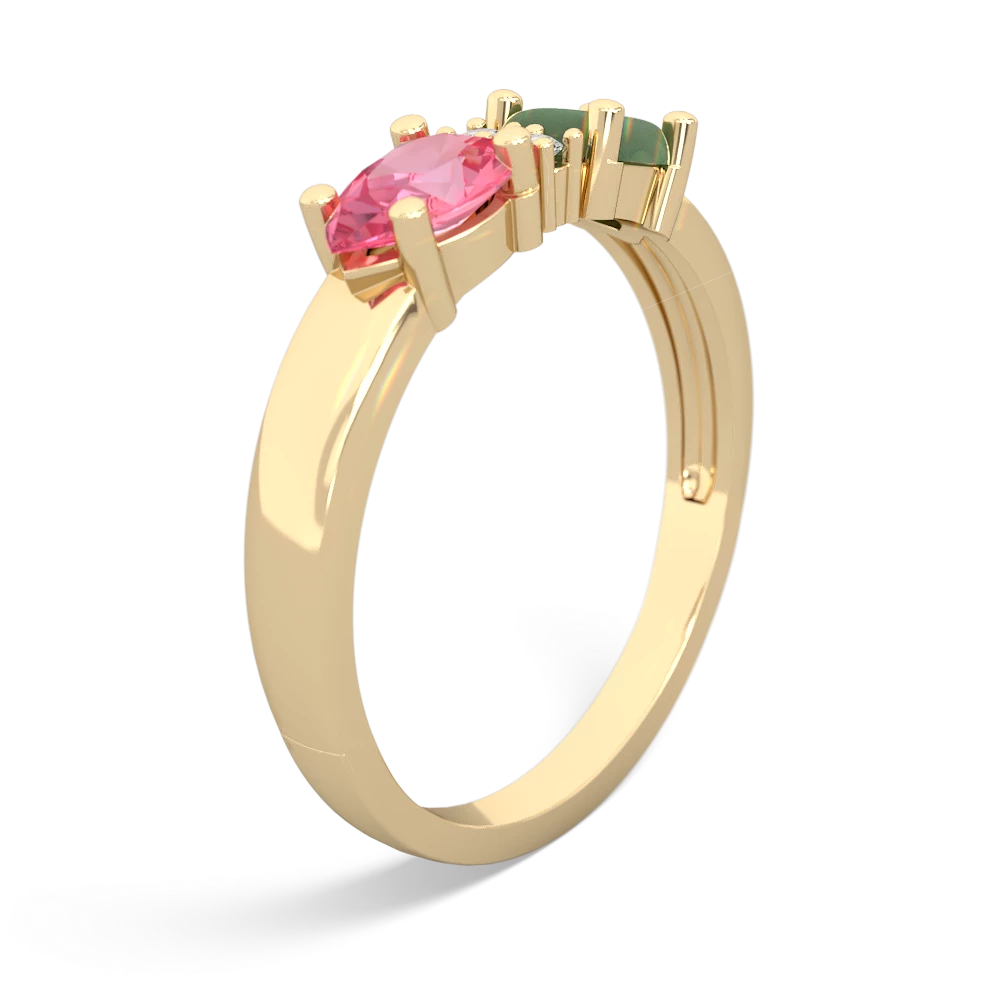 Jade Pear Bowtie 14K Yellow Gold ring R0865