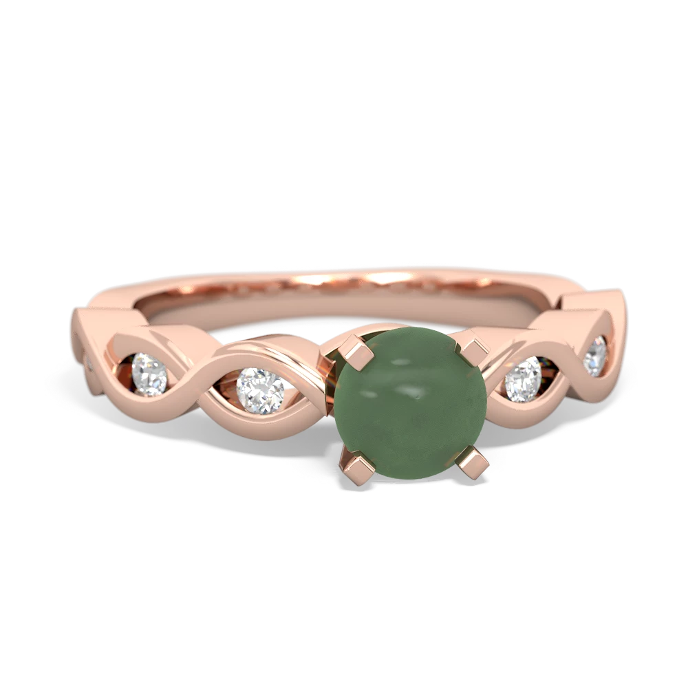 Jade Infinity Engagement 14K Rose Gold ring R26315RD
