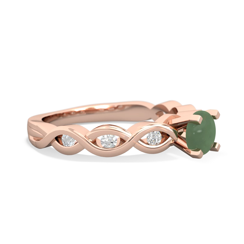 Jade Infinity 5Mm Round Engagement 14K Rose Gold ring R26315RD