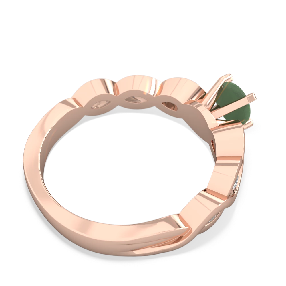 Jade Infinity 5Mm Round Engagement 14K Rose Gold ring R26315RD