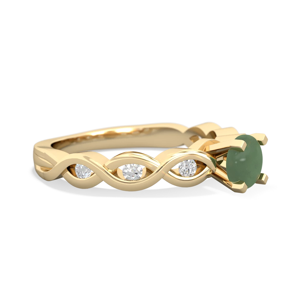 Jade Infinity 5Mm Round Engagement 14K Yellow Gold ring R26315RD