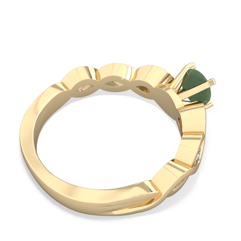 Jade Infinity 5Mm Round Engagement 14K Yellow Gold ring R26315RD