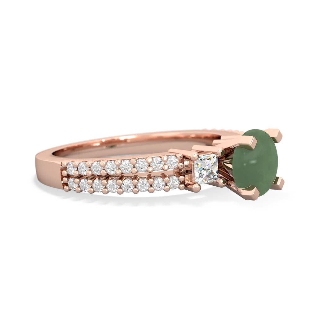 Jade Classic 6Mm Round Engagement 14K Rose Gold ring R26436RD