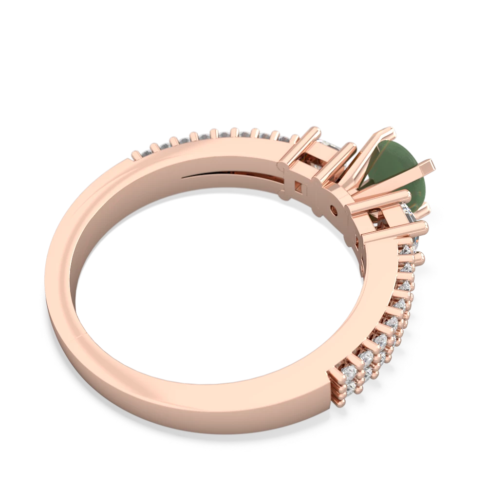 Jade Classic 5Mm Round Engagement 14K Rose Gold ring R26435RD