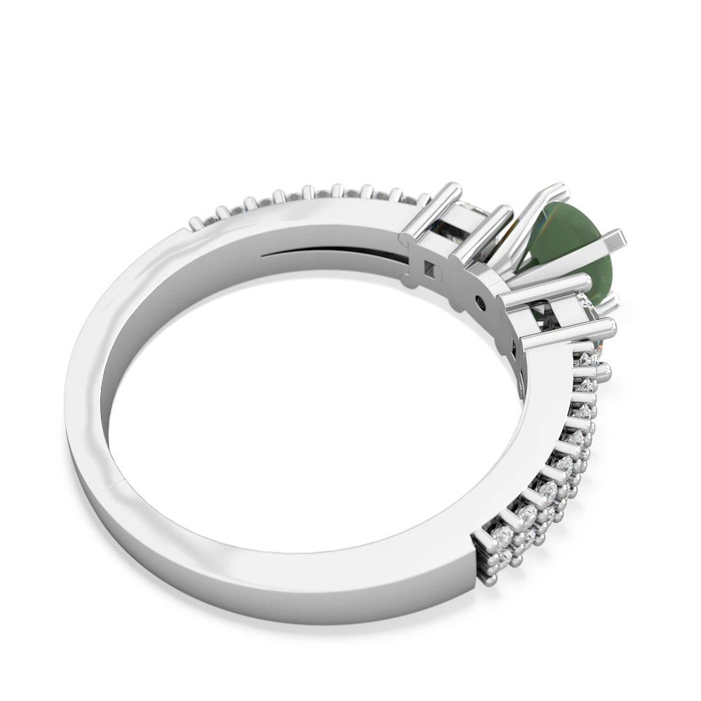 Jade Classic 5Mm Round Engagement 14K White Gold ring R26435RD