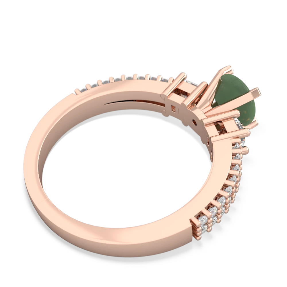 Jade Classic 6Mm Round Engagement 14K Rose Gold ring R26436RD