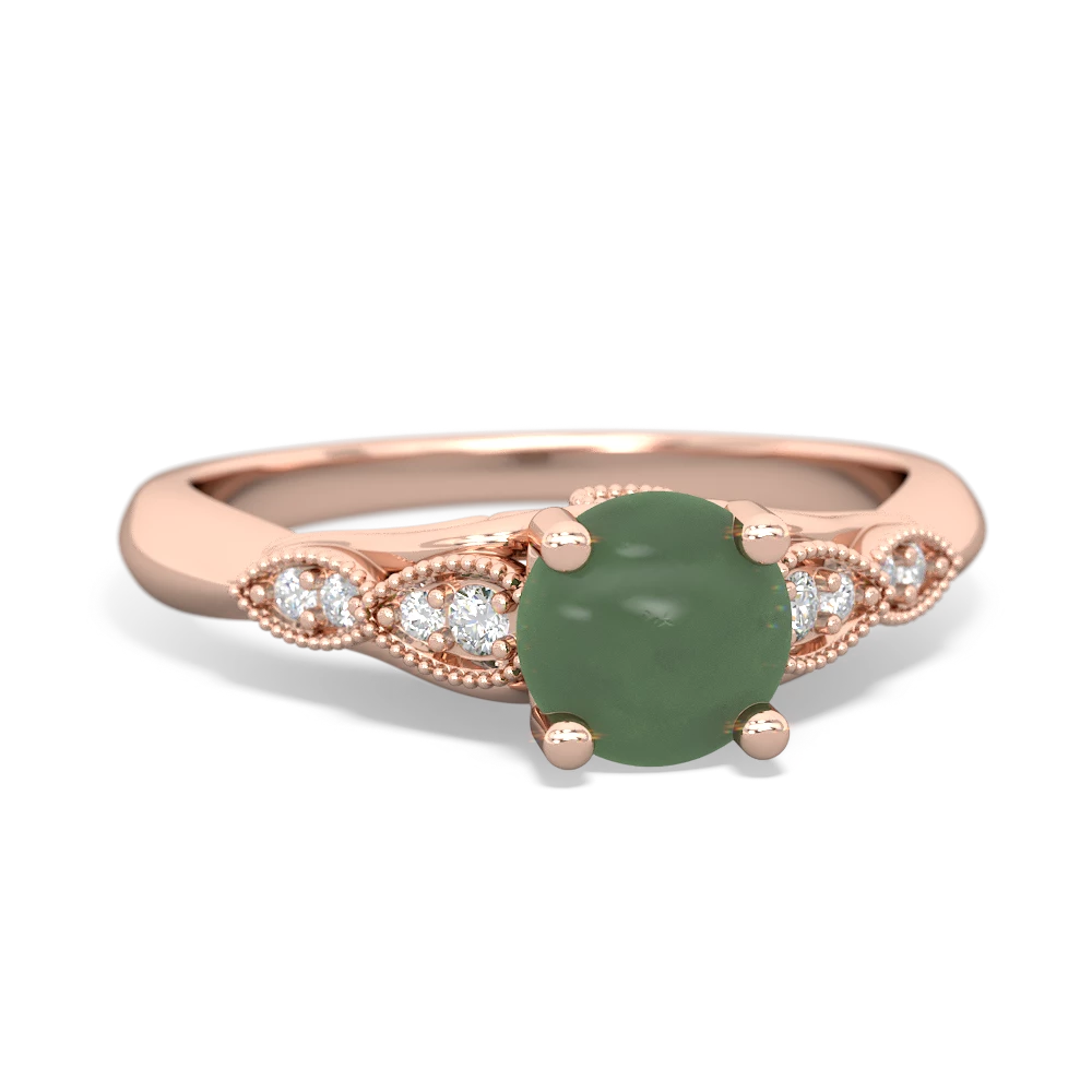 Jade Antique Elegance 14K Rose Gold ring R3100