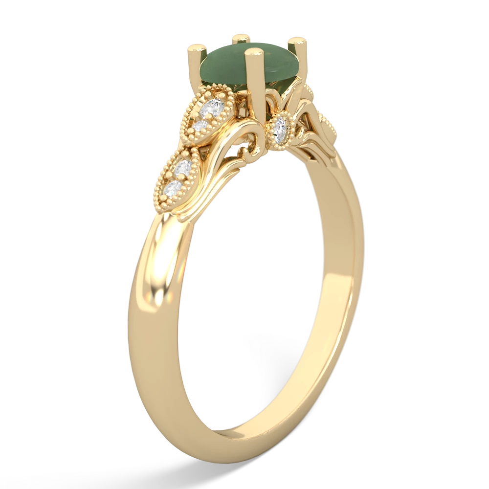 Jade Antique Elegance 14K Yellow Gold ring R3100