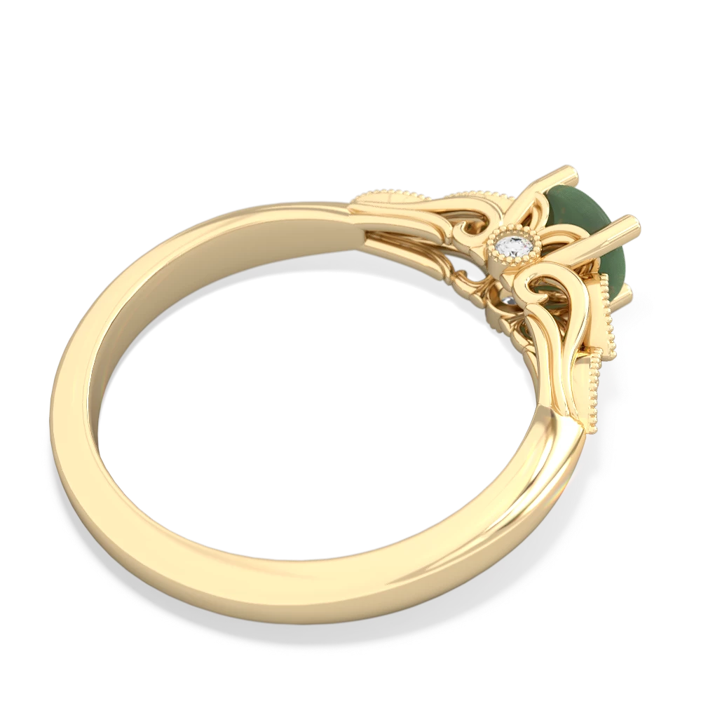 Jade Antique Elegance 14K Yellow Gold ring R3100