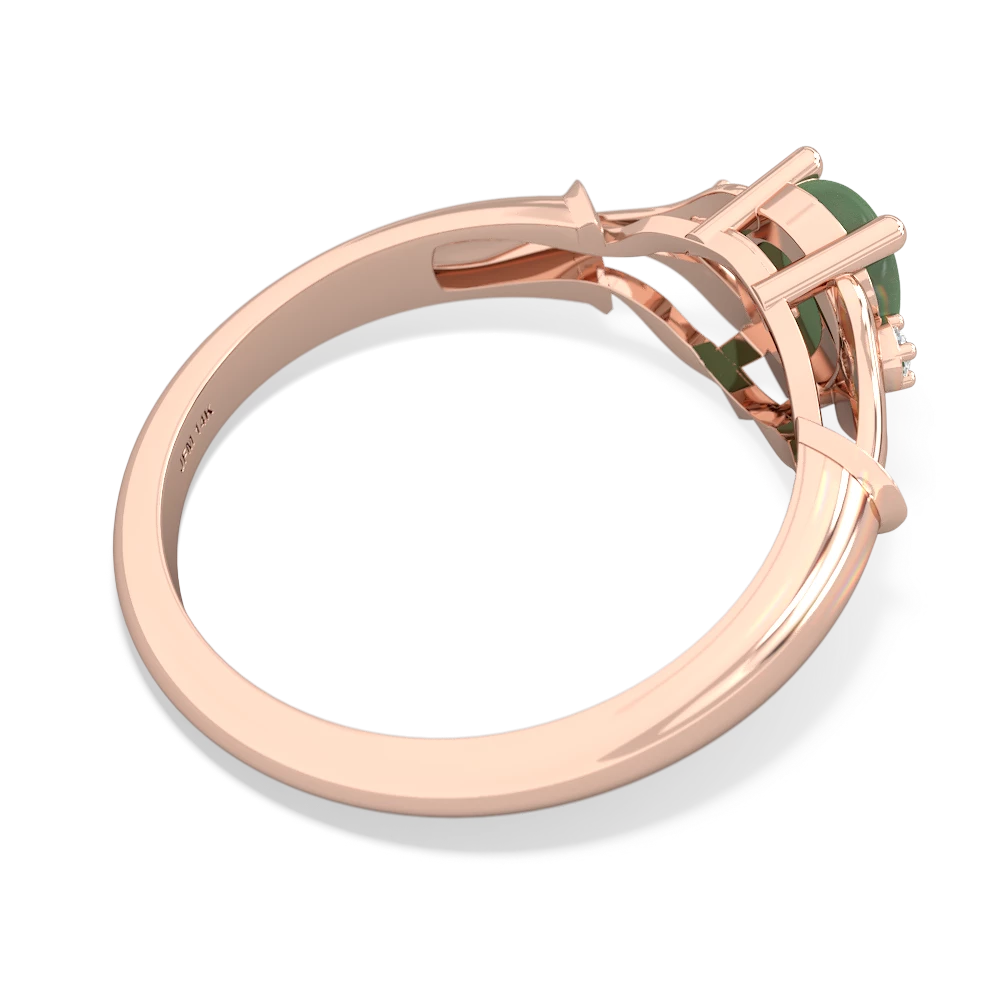 Jade Precious Pear 14K Rose Gold ring R0826