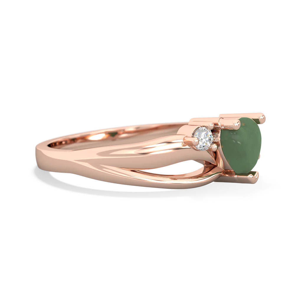 Jade Split Band Swirl 14K Rose Gold ring R2130