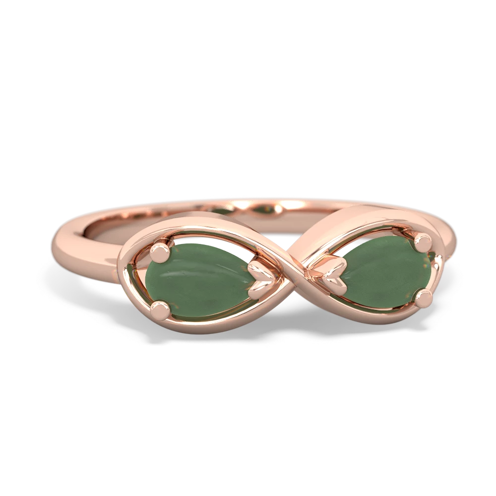 Jade Infinity 14K Rose Gold ring R5050