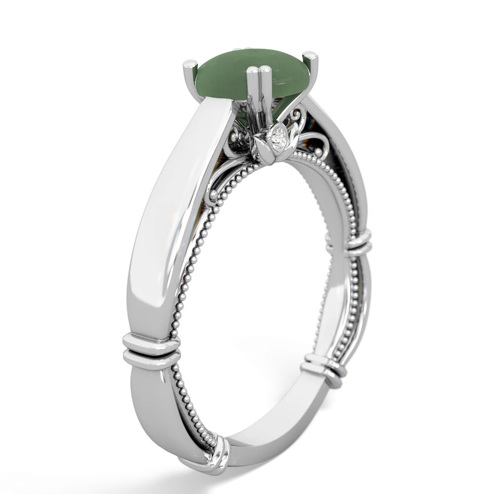 Jade Renaissance 14K White Gold ring R27806RD