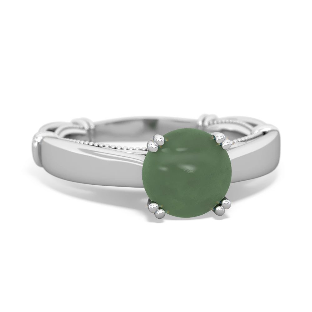 Jade Renaissance 14K White Gold ring R27806RD