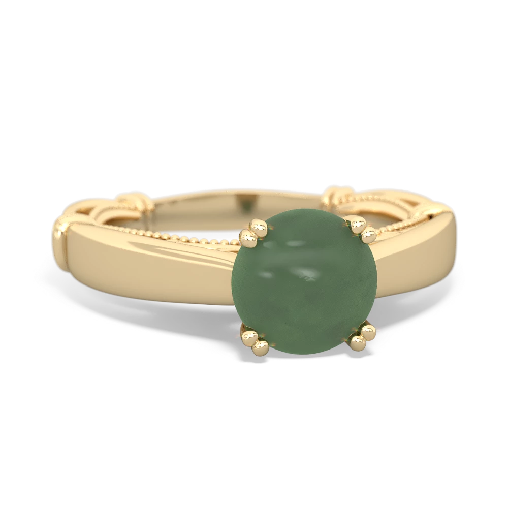 Jade Renaissance 14K Yellow Gold ring R27806RD