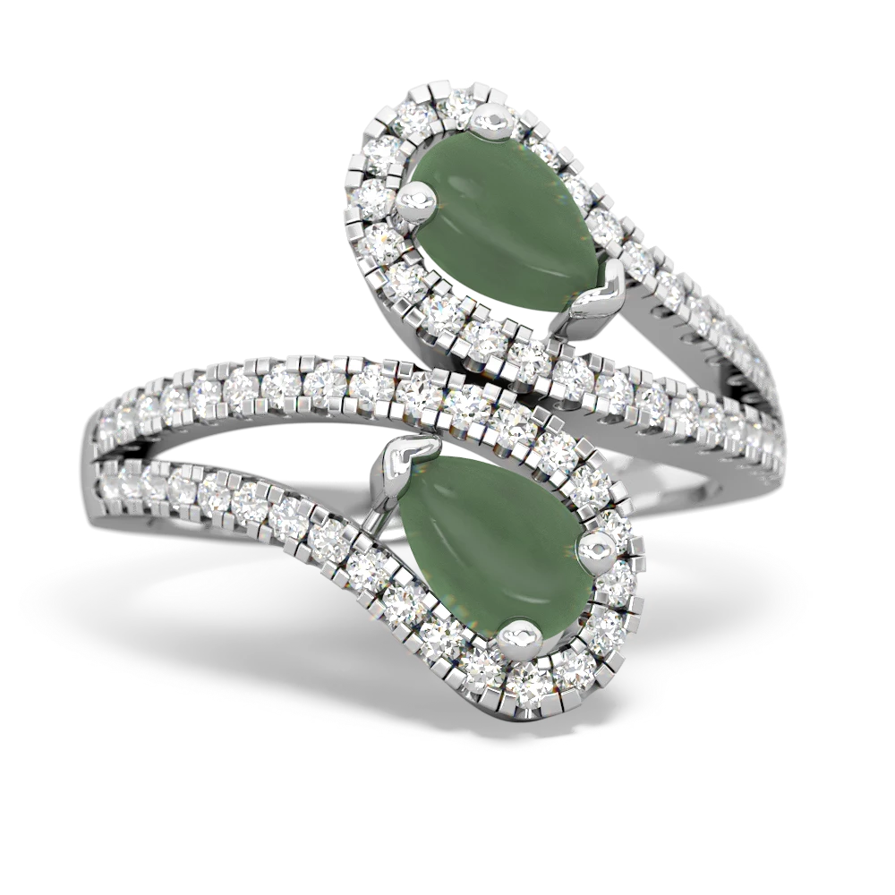 Jade Diamond Dazzler 14K White Gold ring R3000