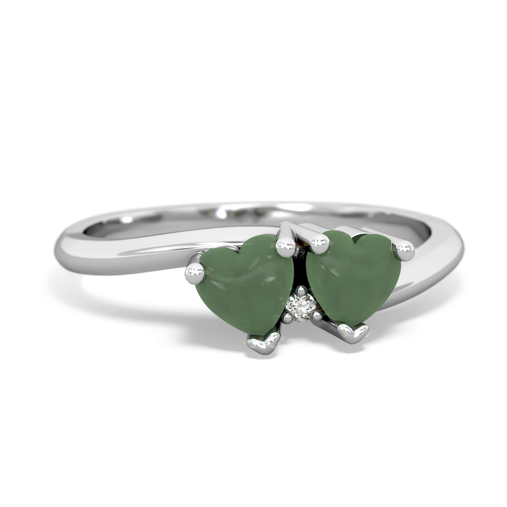 Jade Sweethearts 14K White Gold ring R5260