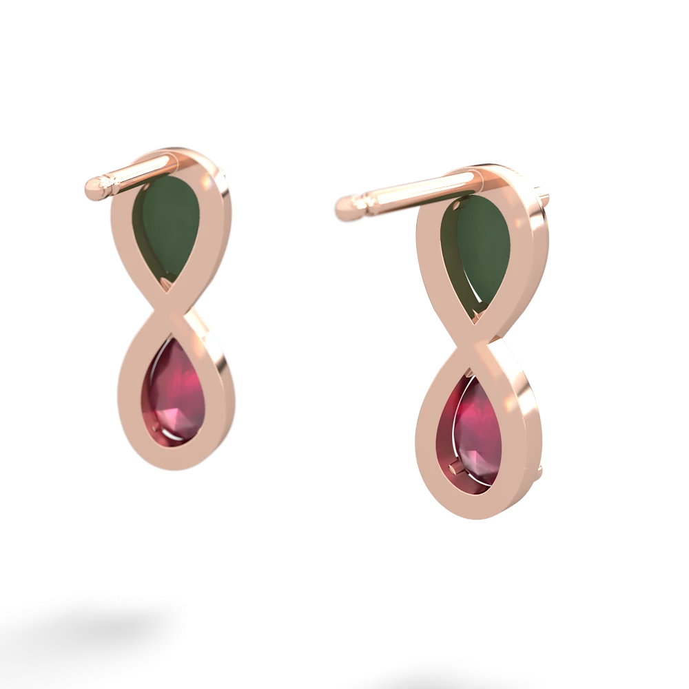 Jade Infinity 14K Rose Gold earrings E5050