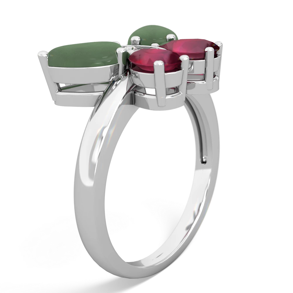 Jade Butterfly 14K White Gold ring R2215