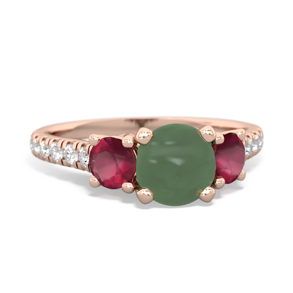 Jade Pave Trellis 14K Rose Gold ring R5500