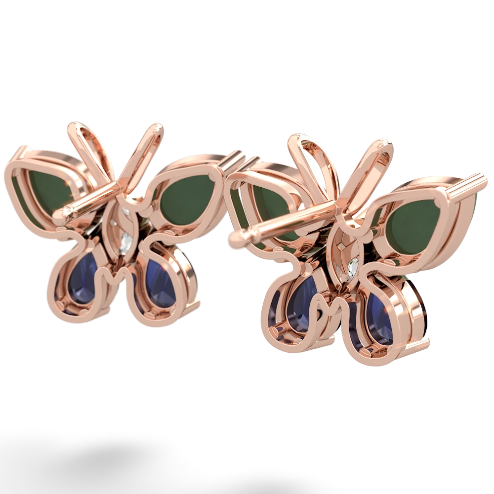 Jade Butterfly 14K Rose Gold earrings E2215