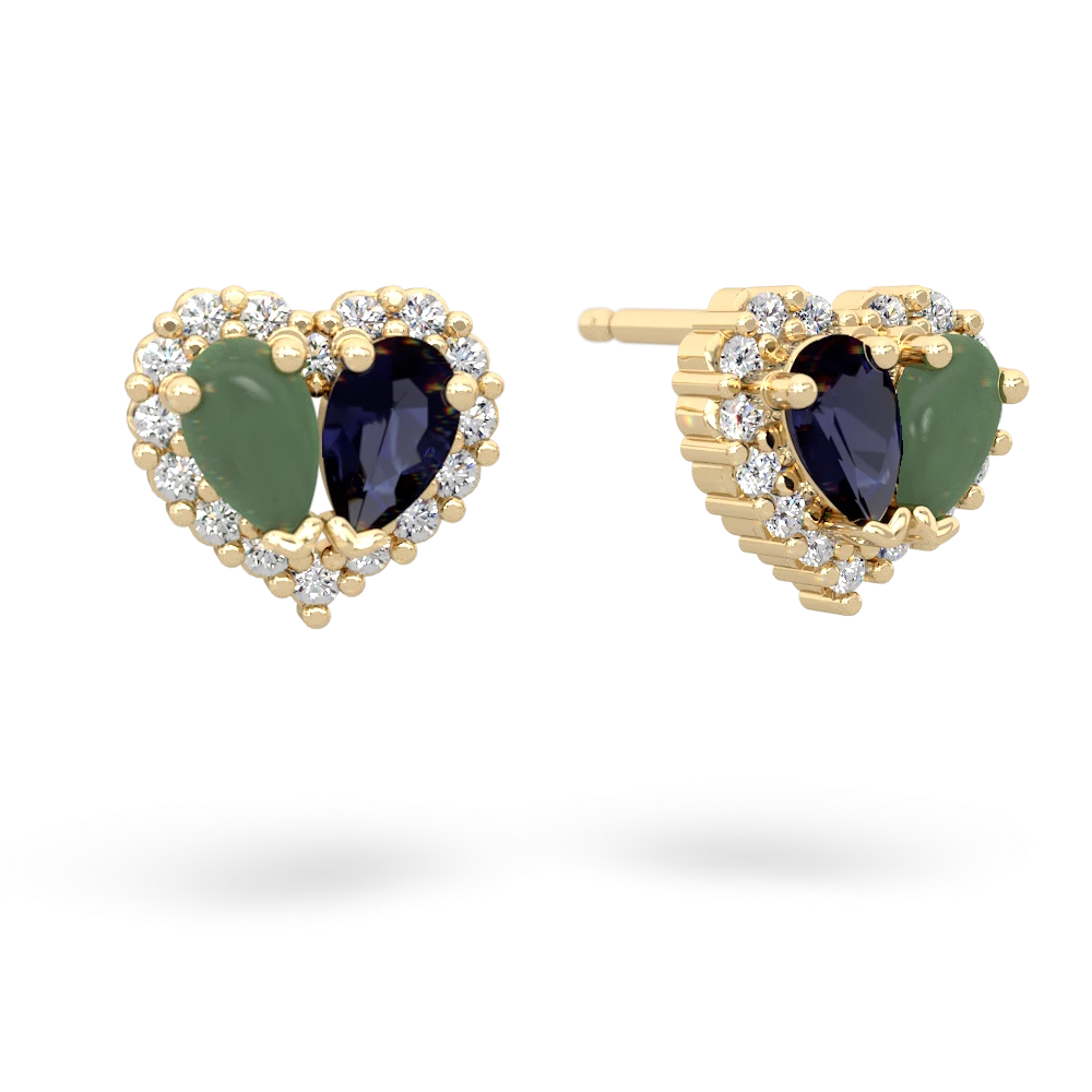 Jade Halo 14K Yellow Gold earrings E7008