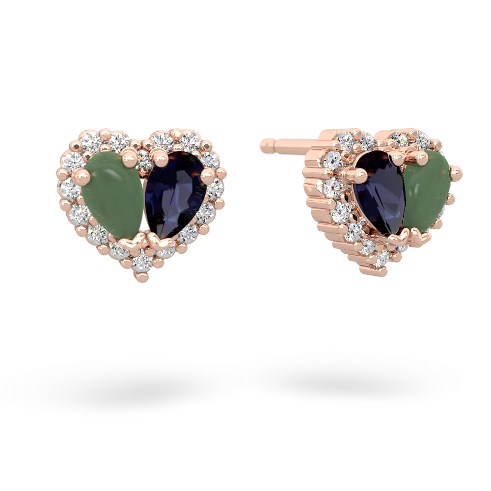 Jade Halo 14K Rose Gold earrings E7008