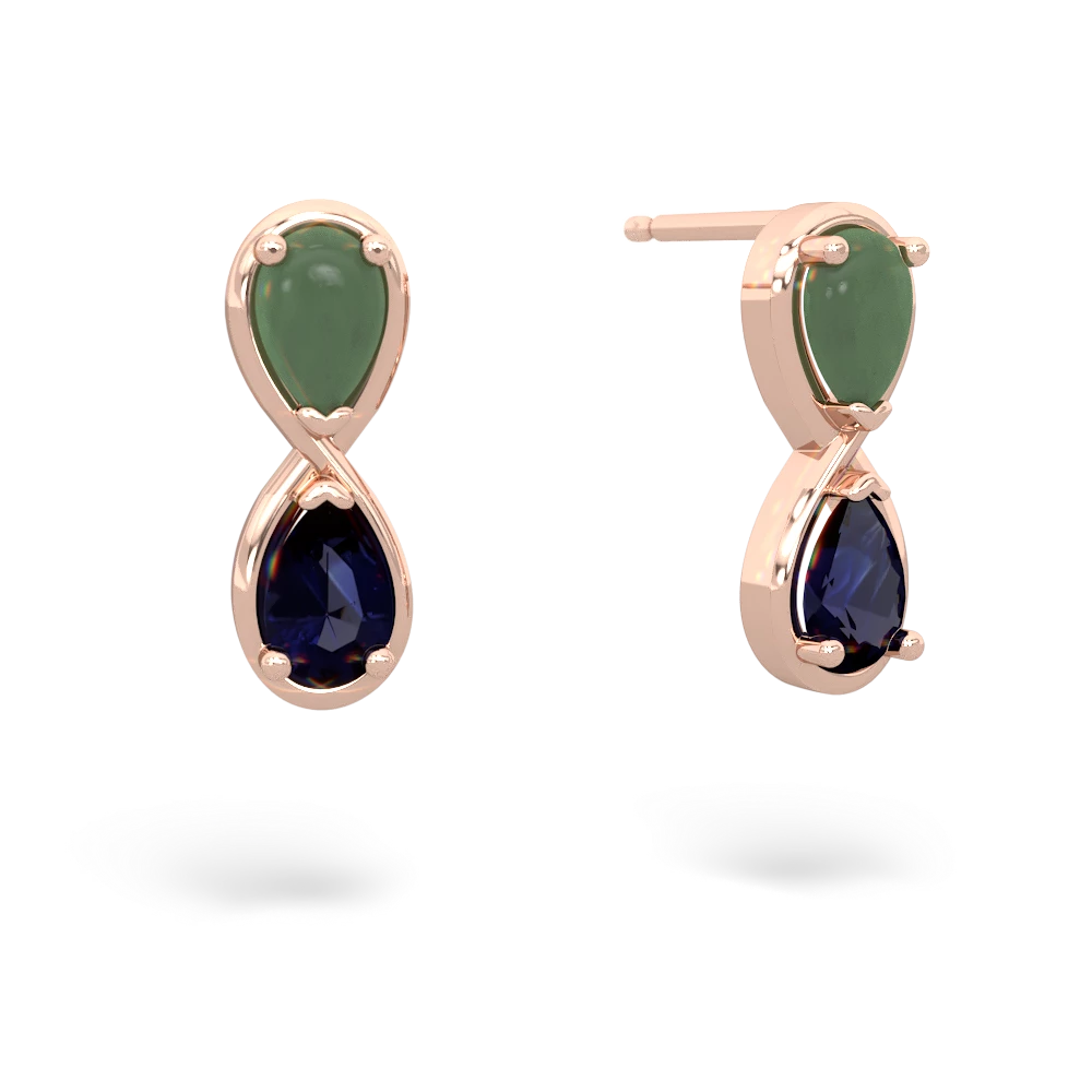 Jade Infinity 14K Rose Gold earrings E5050