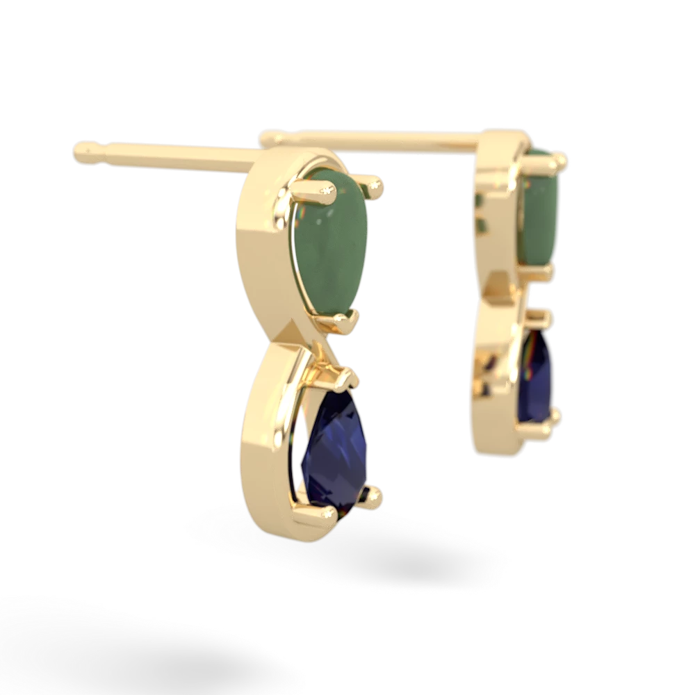 Jade Infinity 14K Yellow Gold earrings E5050