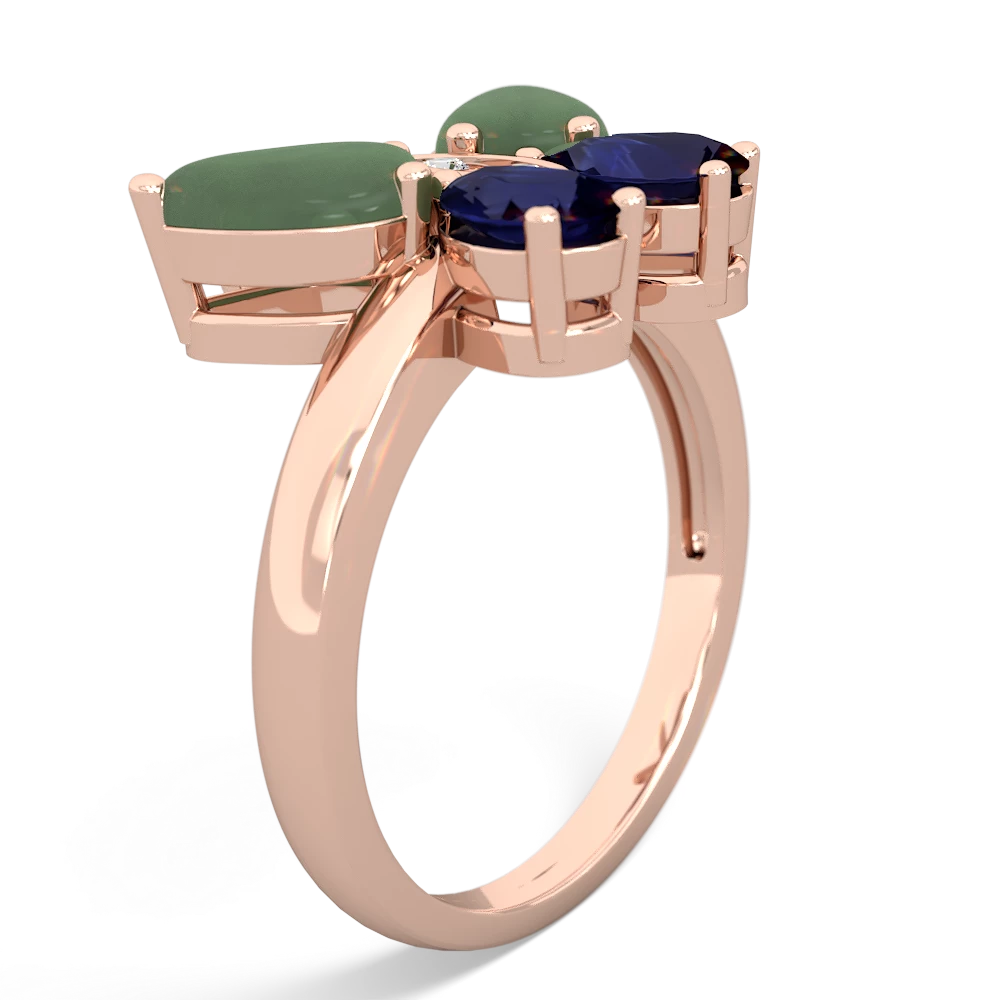 Jade Butterfly 14K Rose Gold ring R2215