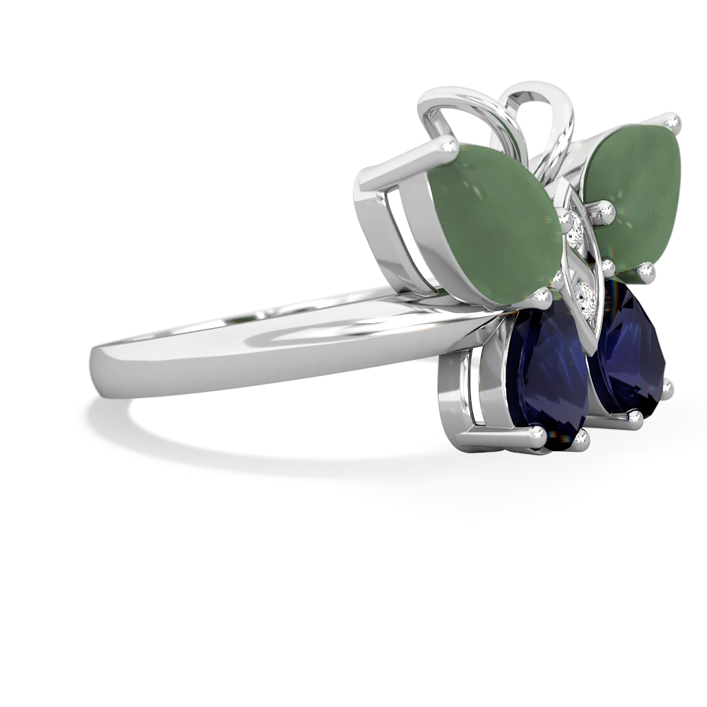 Jade Butterfly 14K White Gold ring R2215