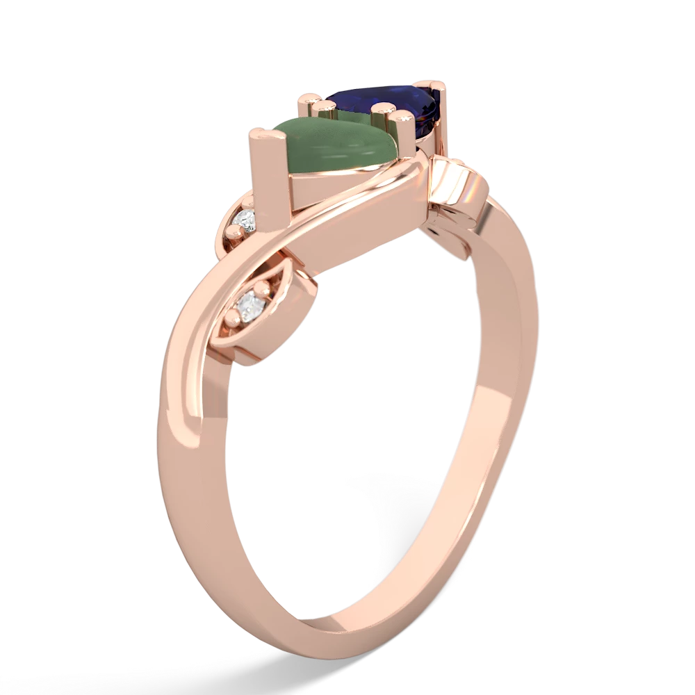 Jade Floral Elegance 14K Rose Gold ring R5790