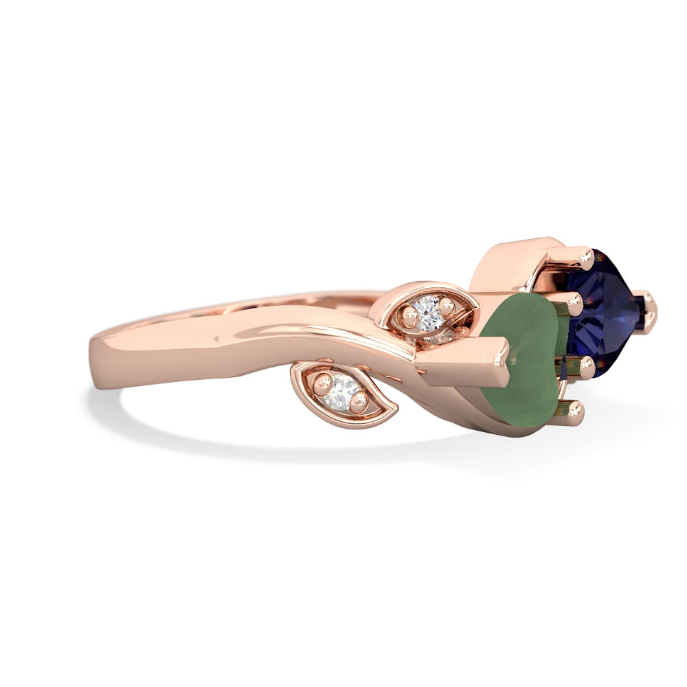 Jade Floral Elegance 14K Rose Gold ring R5790