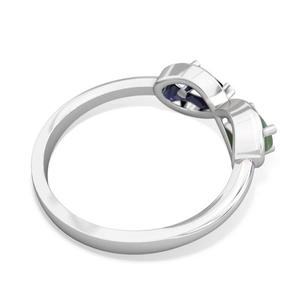 Jade Infinity 14K White Gold ring R5050