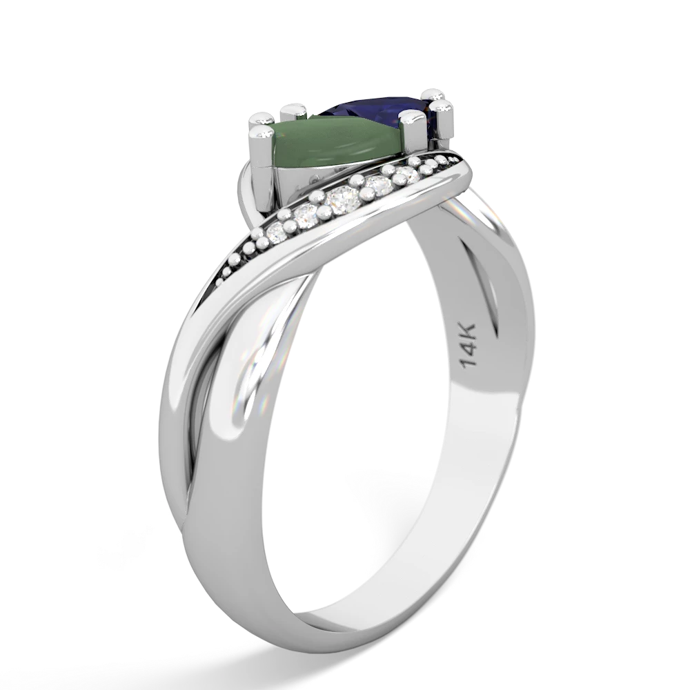 Jade Summer Winds 14K White Gold ring R5342