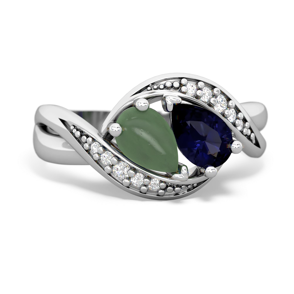 Jade Summer Winds 14K White Gold ring R5342