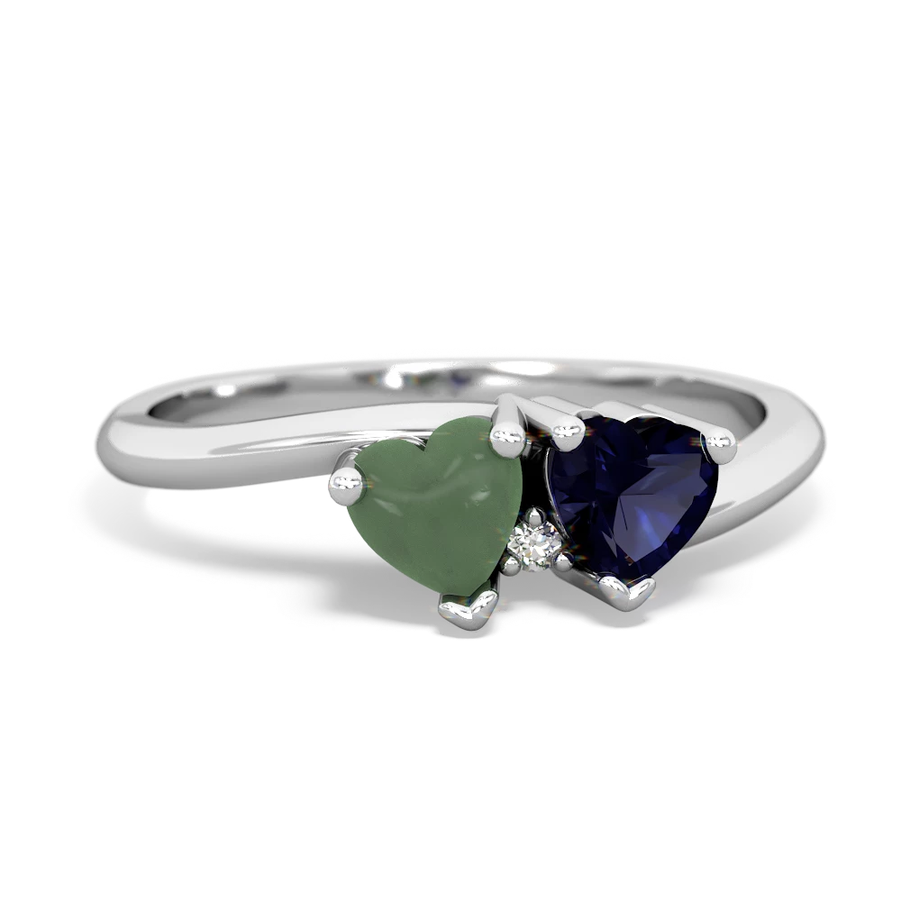 Jade Sweethearts 14K White Gold ring R5260