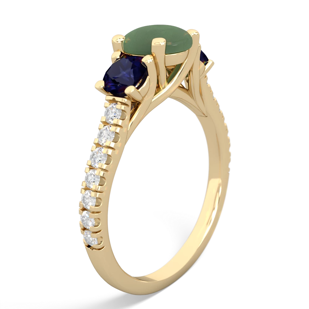 Jade Pave Trellis 14K Yellow Gold ring R5500