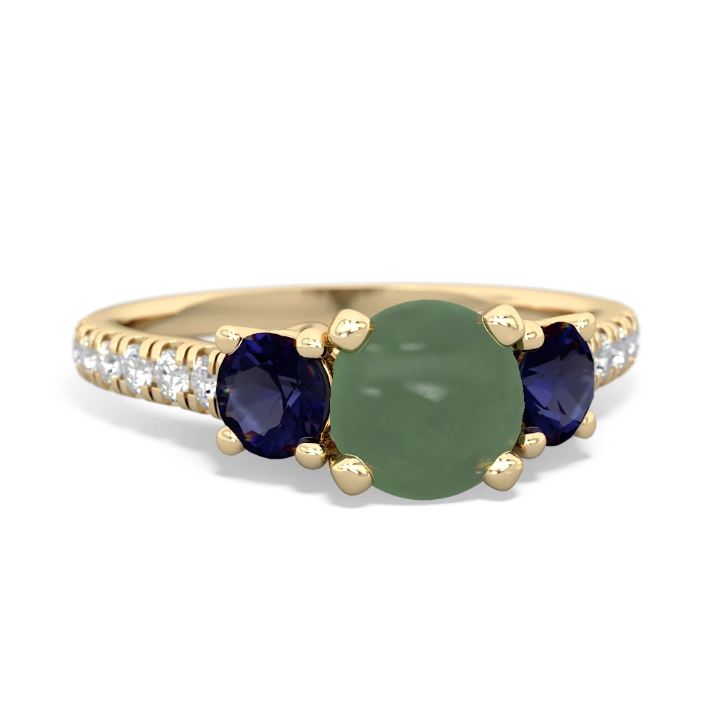 Jade Pave Trellis 14K Yellow Gold ring R5500