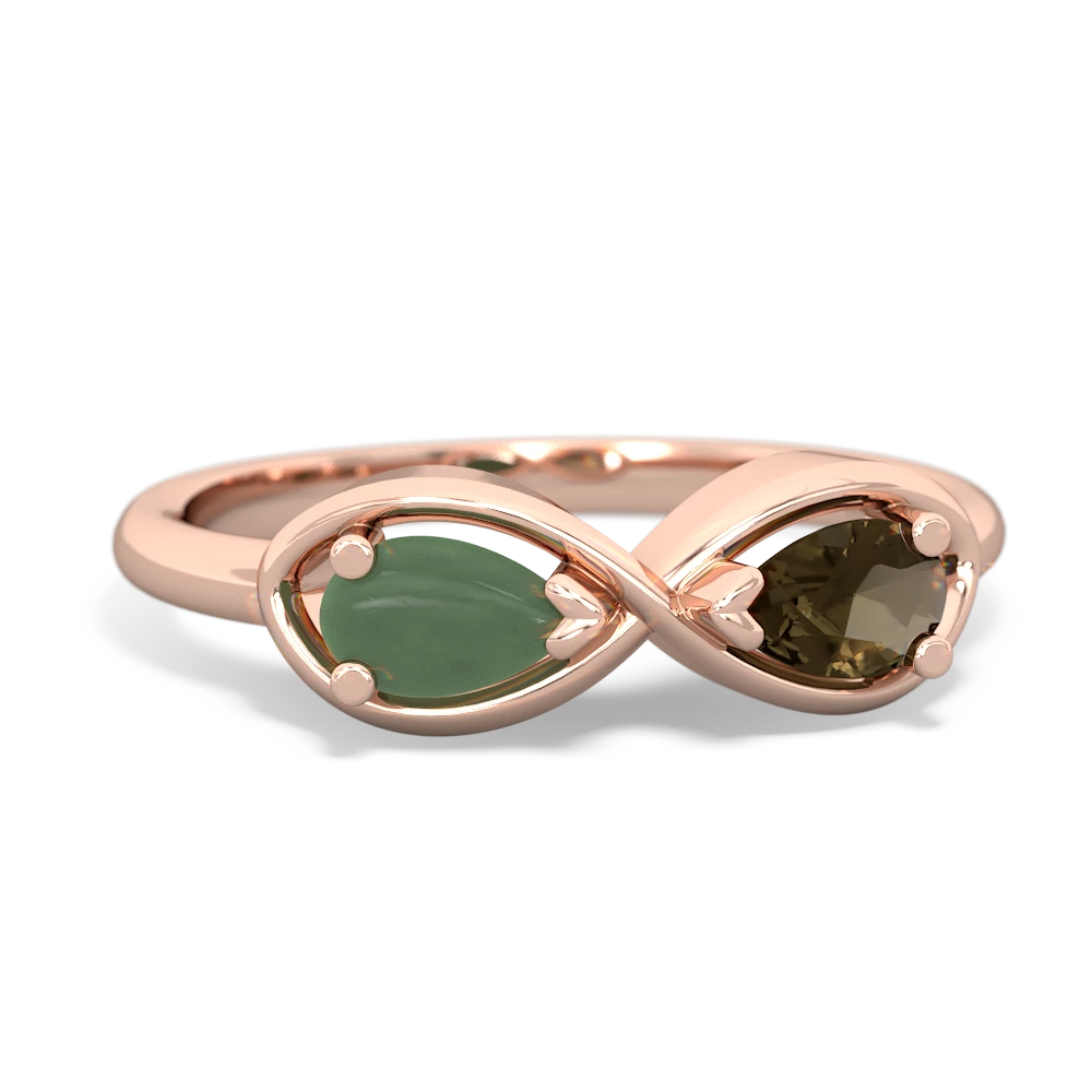 Jade Infinity 14K Rose Gold ring R5050