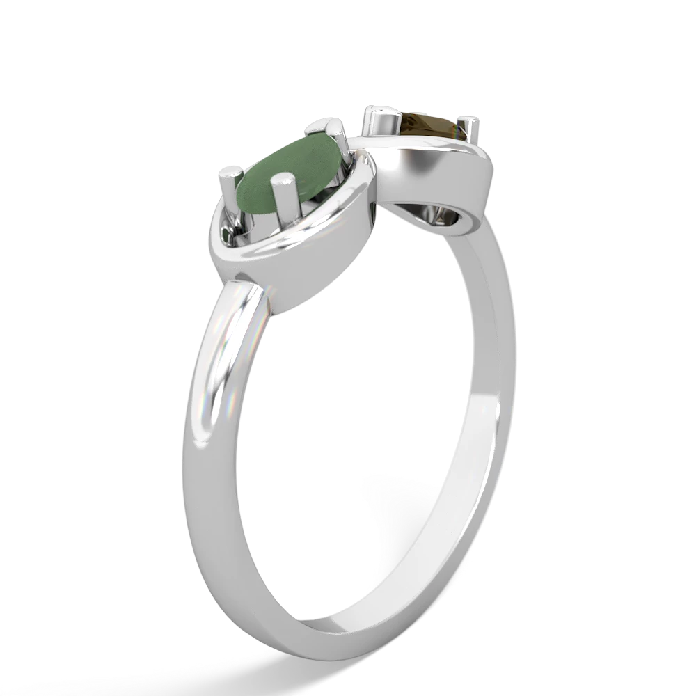 Jade Infinity 14K White Gold ring R5050